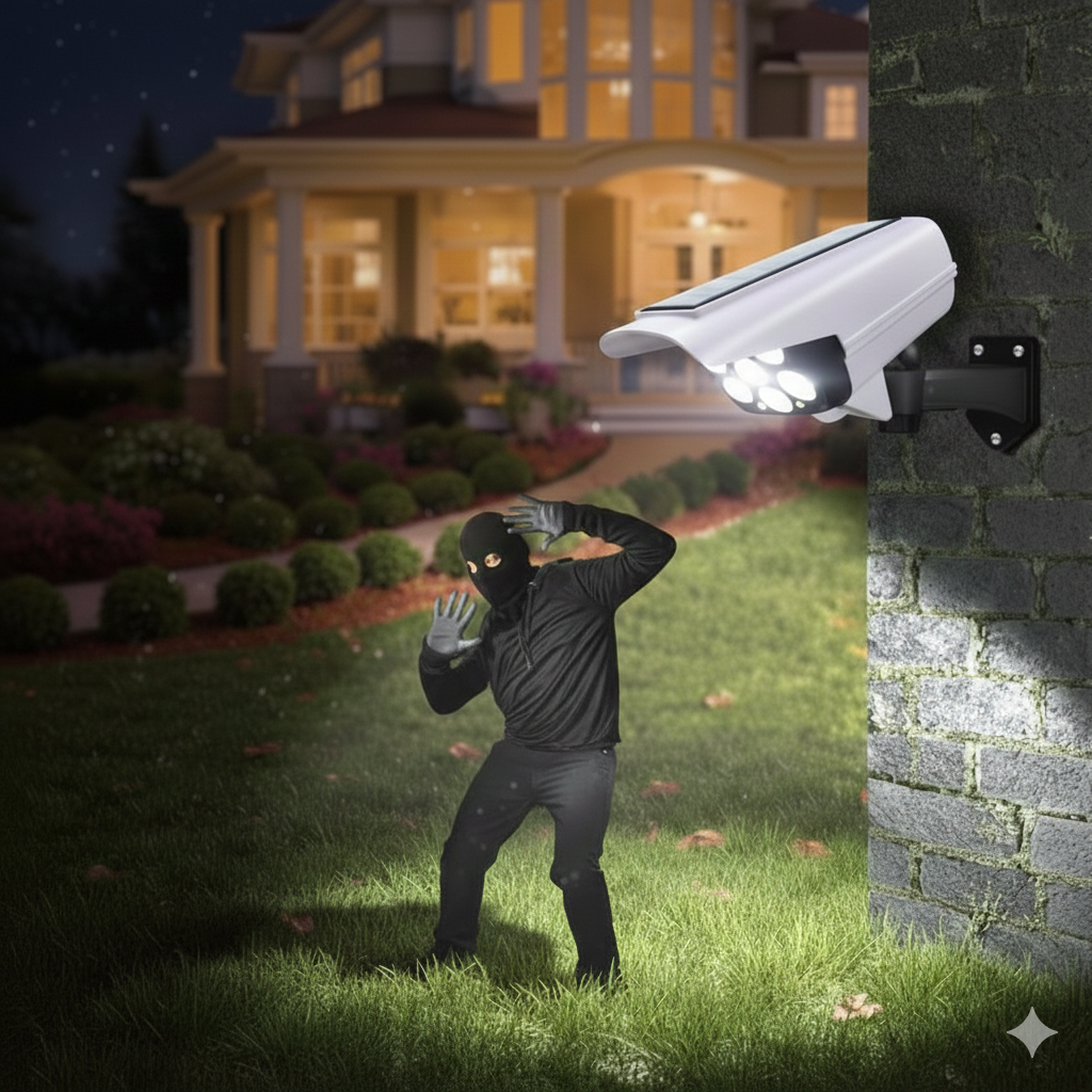 Foco Solar tipo Cámara de seguridad