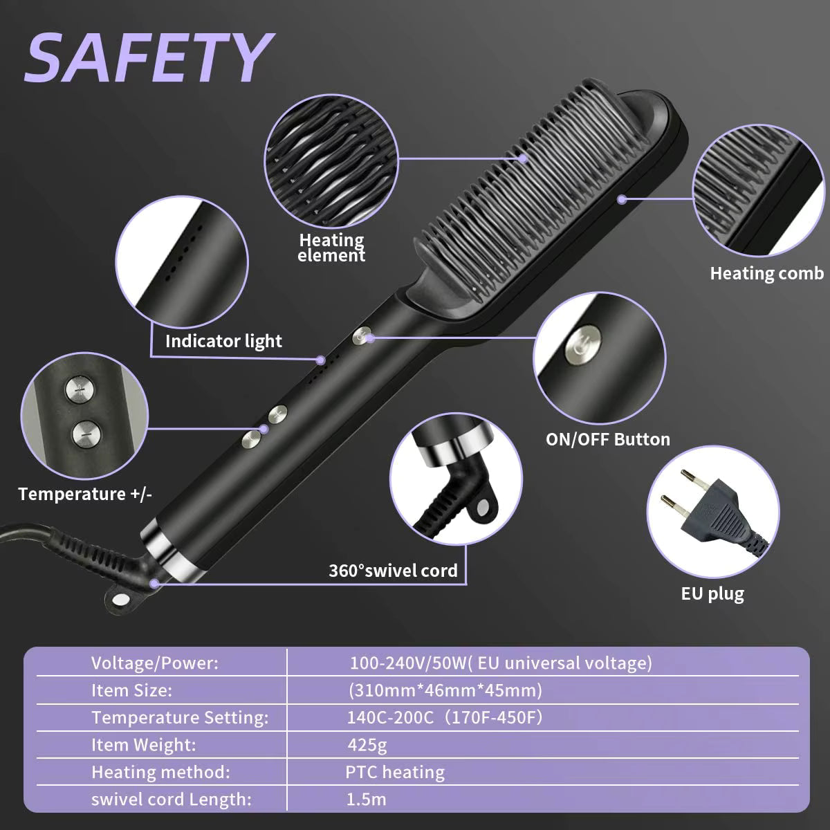 Cepillo Alisador Rizador Multifuncional