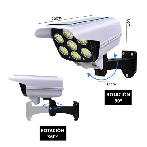 FOCO SOLAR TIPO CAMARA DE SEGURIDAD