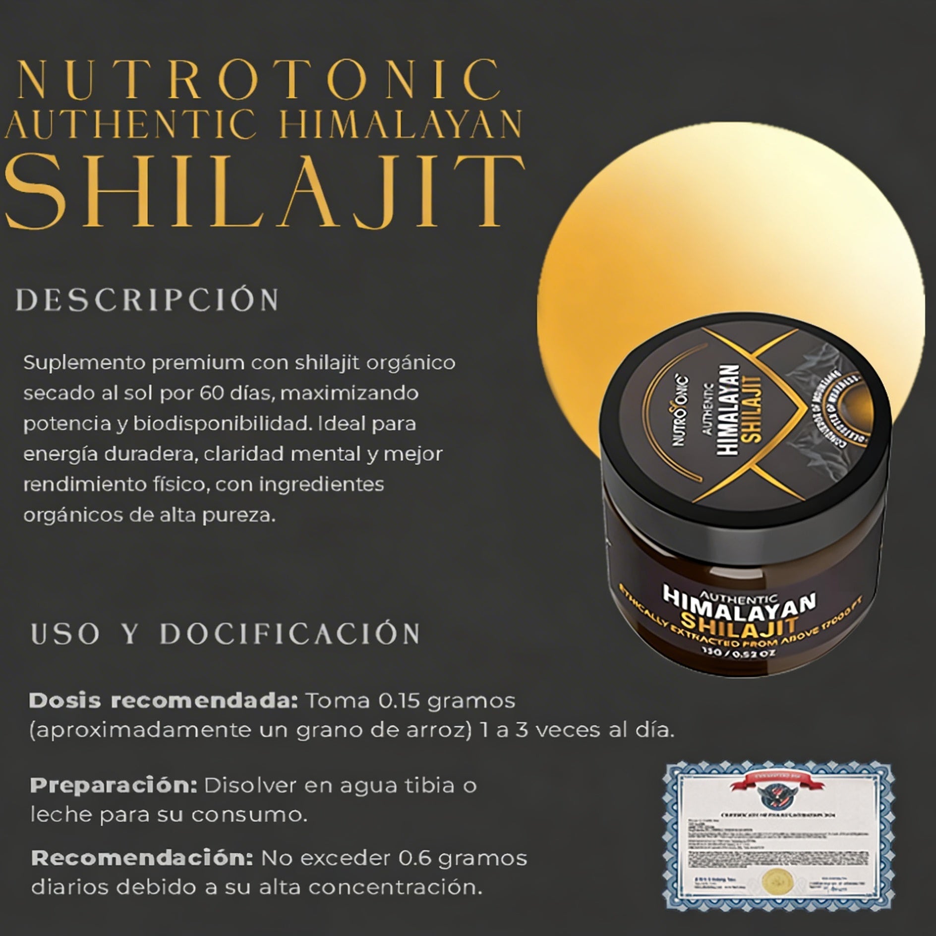 SHILAJIT PURO DEL HIMALAYA